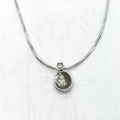 Sale Photo Thumbnail #428: 10K White Gold and Diamond Pendant Necklace
