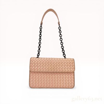 Sale Photo Thumbnail #94: Bottega Veneta Intrecciato Satin and Python Olimpia Shoulder Bag