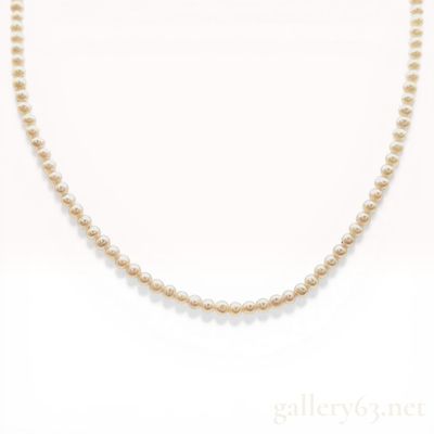 Sale Photo Thumbnail #249: Cultured Pearl Single Strand Necklace with 18 Karat Yellow Gold Clasp