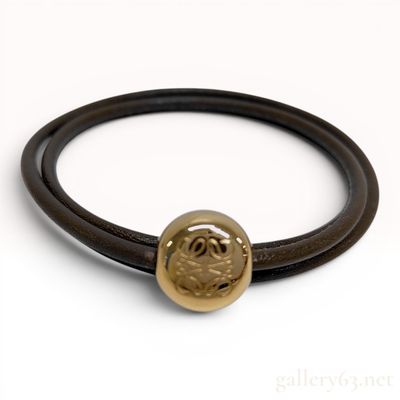 Sale Photo Thumbnail #52: Loewe Anagram Pebble Leather Bracelet