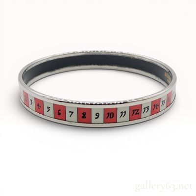 Sale Photo Thumbnail #409: Hermes Astrologie Libra Narrow Enamel Bangle Bracelet with Box