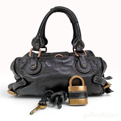 Sale Photo Thumbnail #301: Chloe Paddington Black Pebbled Leather Satchel