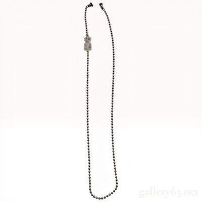 Sale Photo Thumbnail #502: Jean Paul Gaultier Gunmetal-Tone Enamel Torso Eyewear Chain