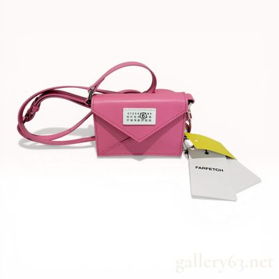 Sale Photo Thumbnail #134: MM6 Maison Margiela Micro Japanese Crossbody Bag in Pink Leather