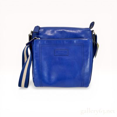 Sale Photo Thumbnail #609: Bally Thabo Cobalt Blue Leather Messenger Bag