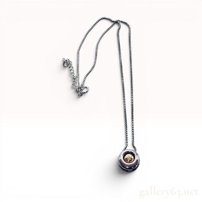 Sale Photo Thumbnail #359: Pinky and Dianne Two-Tone Silver and 10K Yellow Gold Pendant Necklace w/Box