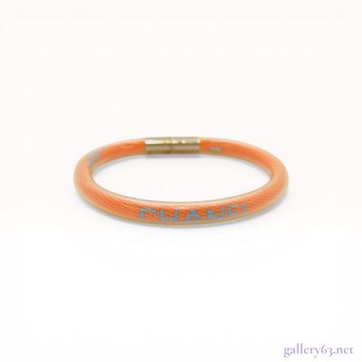 Sale Photo Thumbnail #418: Chanel Spring 2000 Orange Vinyl Tube Bangle Bracelet