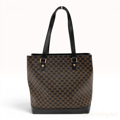 Sale Photo Thumbnail #506: Celine Macadam Pattern Coated Canvas and Leather Tote Bag