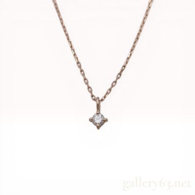 Sale Photo Thumbnail #243: Ete 10 Karat Rose Gold and Diamond Solitaire Pendant Necklace