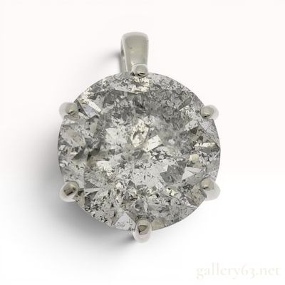 Sale Photo Thumbnail #474: 2.00 Carat Salt and Pepper Diamond and Platinum Pendant