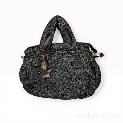 Sale Photo Thumbnail #424: See By Chloe Joy Rider Shoulder Bag in Black and White Melange Fabric