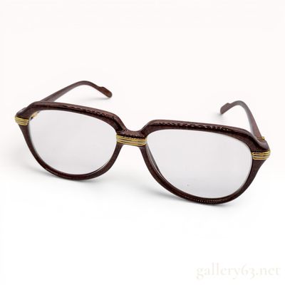 Sale Photo Thumbnail #370: Cartier Vitesse Mottled Brown and Gold-Toned Eyeglasses