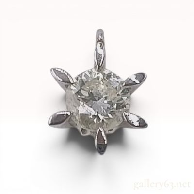Sale Photo Thumbnail #487: Platinum and 0.33 Carat Diamond Starburst Solitaire Pendant