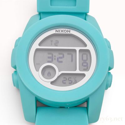 Sale Photo Thumbnail #97: Nixon The Unit Tide Teal Polycarbonate Digital Wristwatch