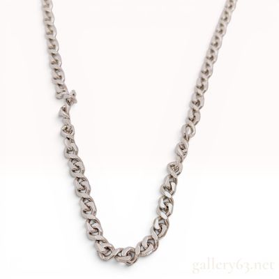 Sale Photo Thumbnail #181: Givenchy Silver Toned Curb Link Chain Necklace