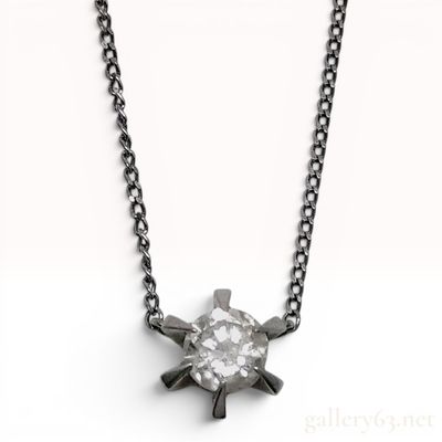 Sale Photo Thumbnail #278: A Platinum and 0.41 Carat Diamond Solitaire Pendant Necklace