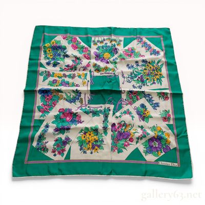 Sale Photo Thumbnail #54: Christian Dior Vintage Silk Floral Scarf
