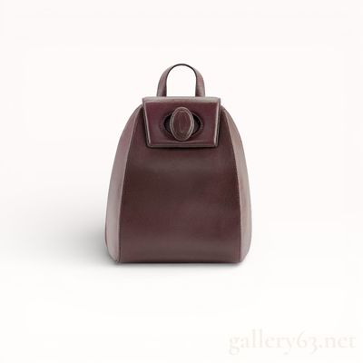 Sale Photo Thumbnail #485: Must de Cartier Burgundy Grained Leather Vintage Backpack