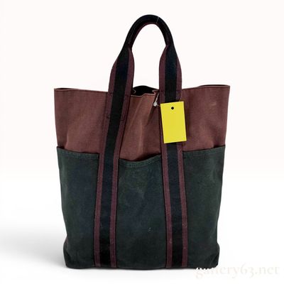 Sale Photo Thumbnail #136: Hermes Fourre Tout Two Tone Canvas Tote Bag