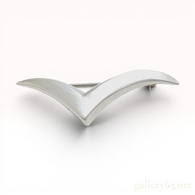 Sale Photo Thumbnail #535: Beaucraft Sterling Silver Modernist Stylized Seagull Brooch