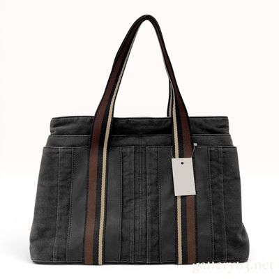 Sale Photo Thumbnail #208: Hermes Sac Troca Gray Canvas Tote Bag