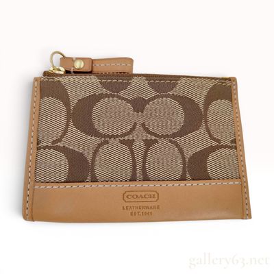 Sale Photo Thumbnail #427: Coach Signature Canvas and Leather Mini Skinny ID Case