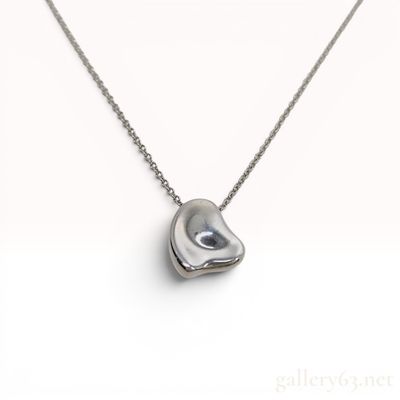 Sale Photo Thumbnail #593: Tiffany & Co. Elsa Peretti Sterling Silver Full Heart Pendant Necklace