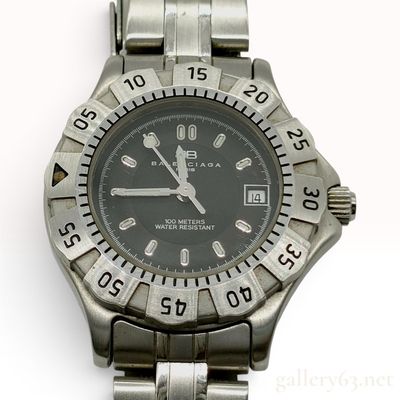 Sale Photo Thumbnail #537: A Ladies Balenciaga Paris Stainless Steel Wristwatch