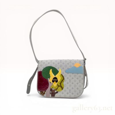 Sale Photo Thumbnail #440: Louis Vuitton Limited Edition Grey Monogram Patchwork Conte de Fees Musette Bag