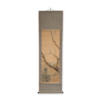 Sale Photo Thumbnail #385: Japanese Silk Kacho-ga Hanging Scroll