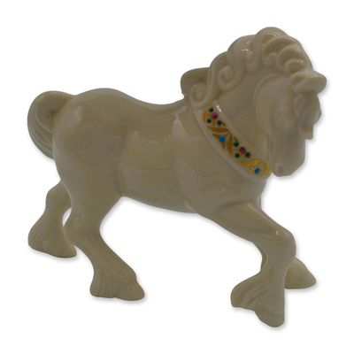 Sale Photo Thumbnail #415: Lenox Porcelain Horse Prancing Figurine, China Jewels Collection, 1992