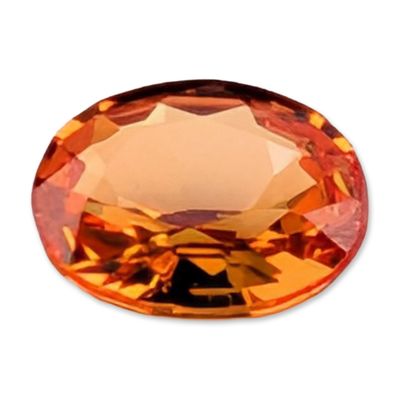 Sale Photo Thumbnail #187: Faceted Oval Orange Gemstone