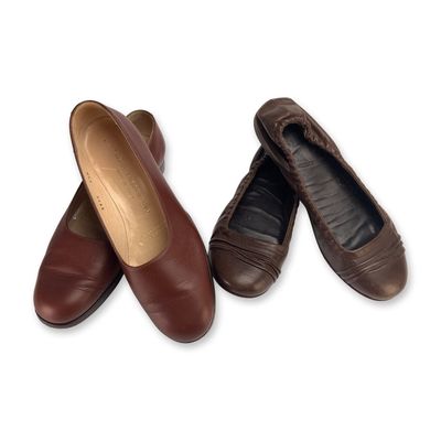 Sale Photo Thumbnail #169: Two Pairs of Women's Italian Leather Shoes Including Silvia Fiorentina and Roberto Del Carlo