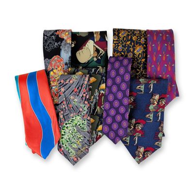 Sale Photo Thumbnail #253: 9pc Ed Hardy, Ted Baker & Assorted Novelty Silk Neckties