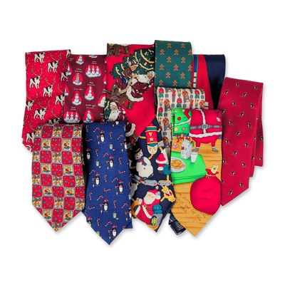 Sale Photo Thumbnail #438: 11pc V2 by Versace, Tommy Hilfiger & Assorted Christmas Neckties