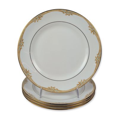 Sale Photo Thumbnail #233: 4pc Lenox British Colonial Bamboo Porcelain Dinner Plates