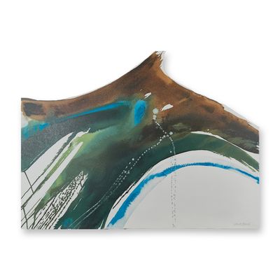 Sale Photo Thumbnail #147: Lamar Briggs(American 1935-2015), Screenprint Tiva Landscape
