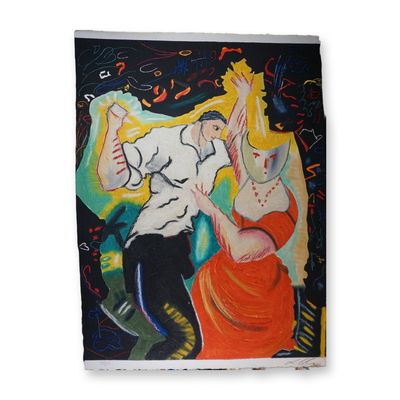 Sale Photo Thumbnail #323: Sandro Chia (Italian 1946) Carborundum etching with hand coloring Untitled #2 signed