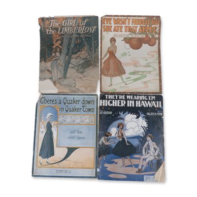 Sale Photo Thumbnail #108: 4-Piece Set Of Antique Oversized Sheet Music