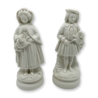 Sale Photo Thumbnail #445: Pair of Bisque Porcelain Figurines