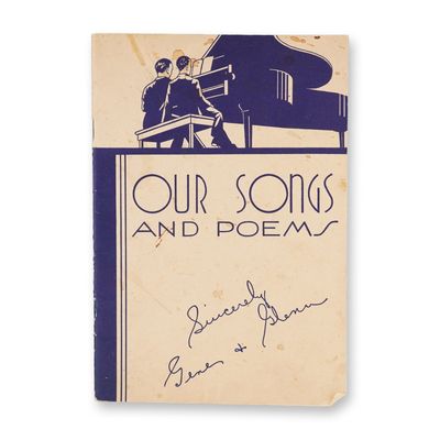 Sale Photo Thumbnail #165: Gene Carroll and Glenn Rowell -Booklet,1st E - Our Songs and Poems, Signed