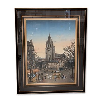 Sale Photo Thumbnail #14: Michel Delacroix (French, b. 1933), St. Germain Des Pres Framed Print