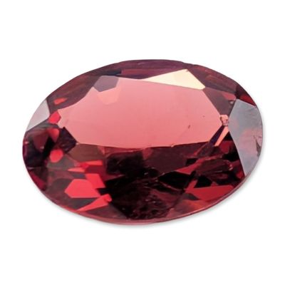 Sale Photo Thumbnail #103: Oval Faceted Raspberry Red Garnet Gemstone