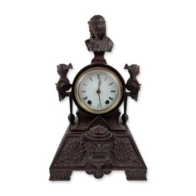 Sale Photo Thumbnail #132: Antique Seth Thomas Egyptian Revival Figural Mantel Clock