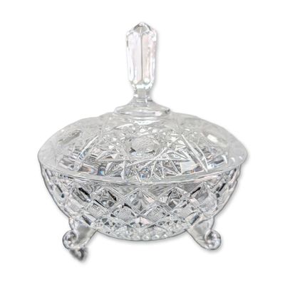 Sale Photo Thumbnail #391: American Brilliant Style Cut Crystal Footed Candy Dish