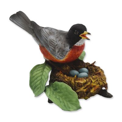 Sale Photo Thumbnail #250: Lenox Porcelain Sculpture American Robin Bird, 1989