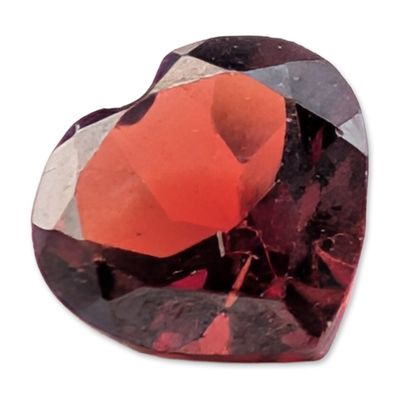 Sale Photo Thumbnail #362: Faceted Heart-Shaped Red Gemstone