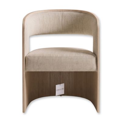 Sale Photo Thumbnail #29: Caracole Barrel-Back Curved Wood Frame and Upholstered Seat Balance Chair