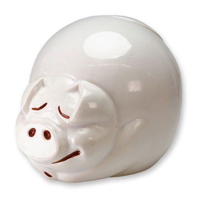 Sale Photo Thumbnail #166: McCoy Quigley Happy Sleeping Pig White Cookie Jar