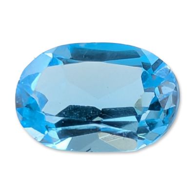 Sale Photo Thumbnail #402: Swiss Blue Topaz Oval Gemstone